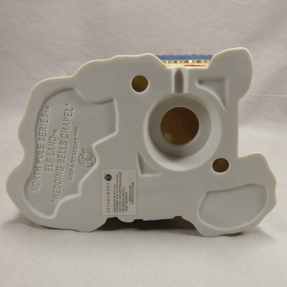 Dept 56 Wedding Bells Chapel Elf Land North Pole Series Christmas House Village - Picture 7 of 11